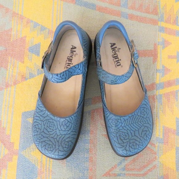 Alegria Shoes - Alegria Kyra Flora Blue Rose Mary Janes 9